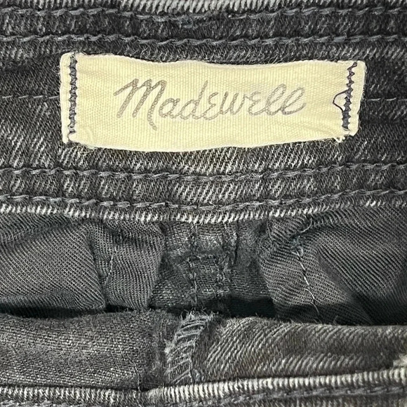 Madewell Stretch Denim A-Line Skirt Women's Size 2 Carbon Black Pockets Mini - Picture 10 of 10